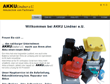 Tablet Screenshot of akku-lindner.at